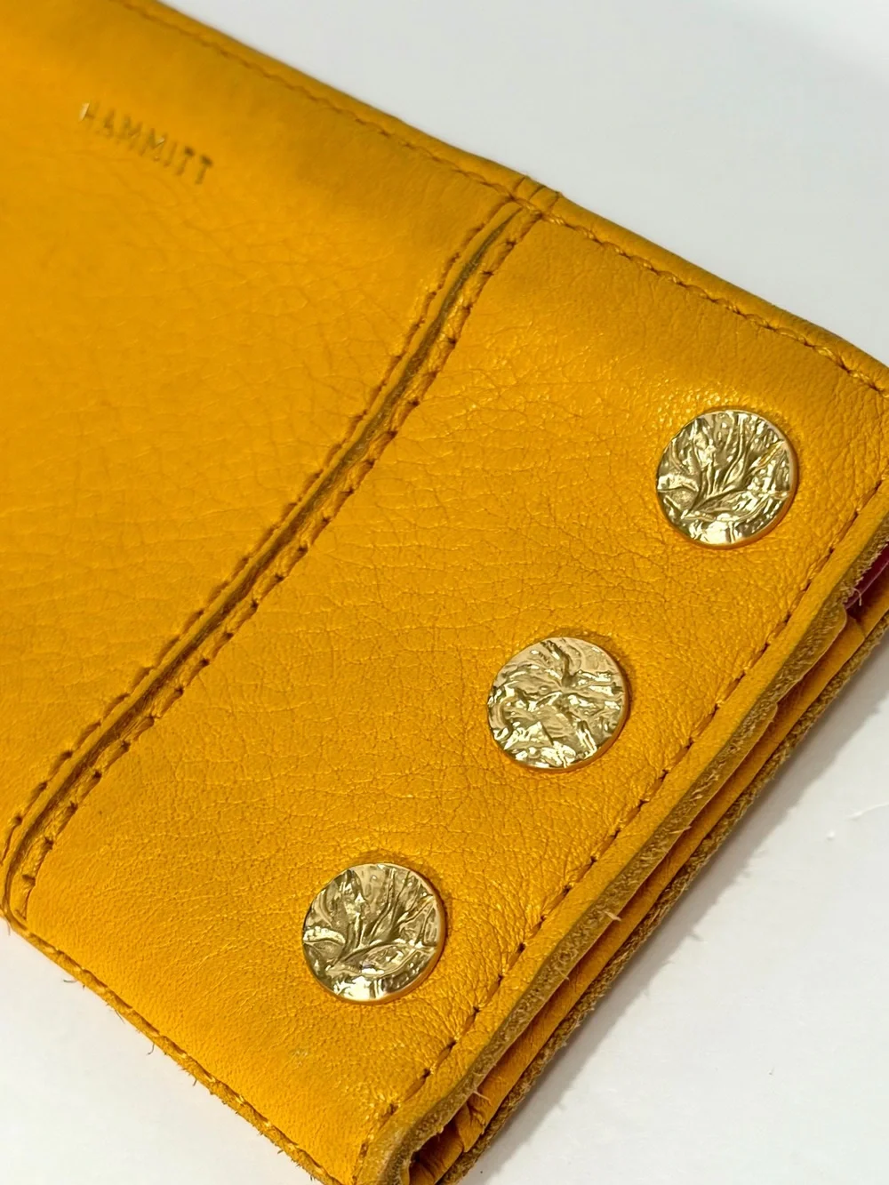 Hammitt 110 North Wallet In Tangerine 🍊 Brushed Gold Hardware/ Hammered Rivets
